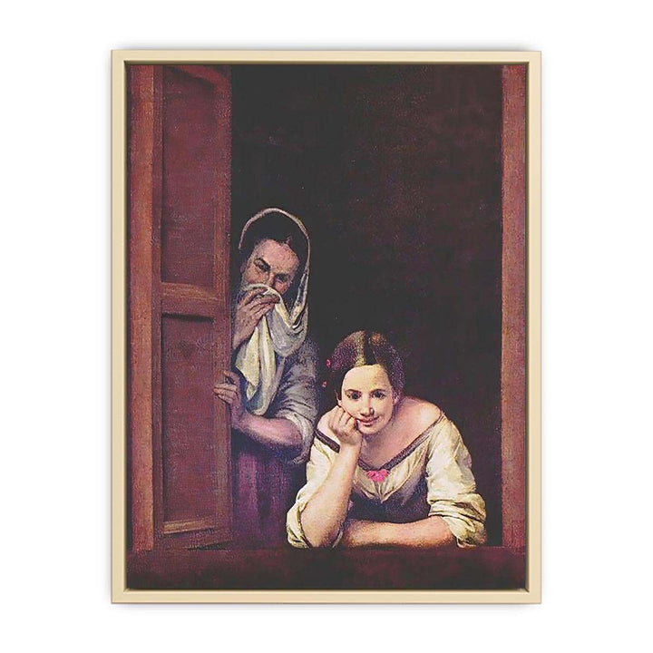 A Girl and her Duenna 1670  Art Print