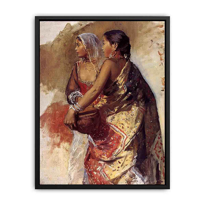 Sketch Two Nautch Girls  Painting