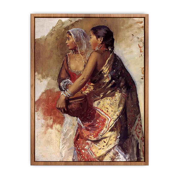 Sketch Two Nautch Girls  Poster