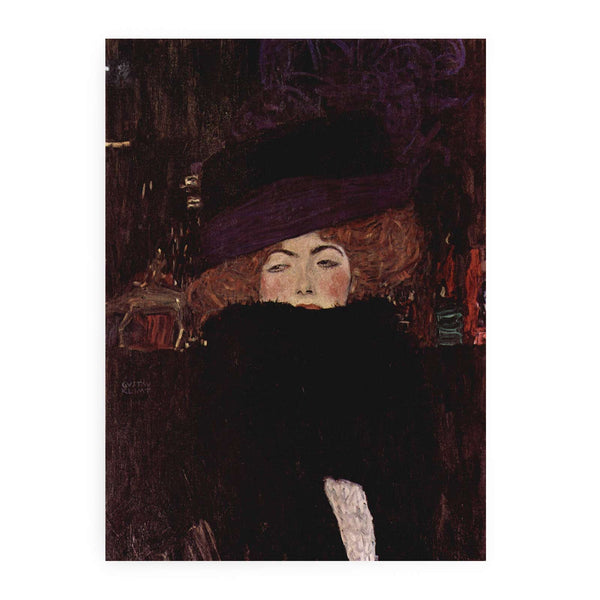 Lady With Hat And Feather Boa