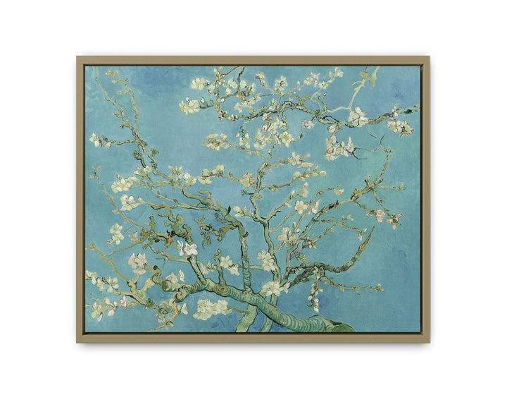 Blossoming Almond Tree Painting framed Print