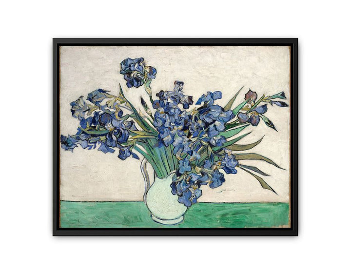 Irises In Vase Painting By Van Gogh  canvas Print