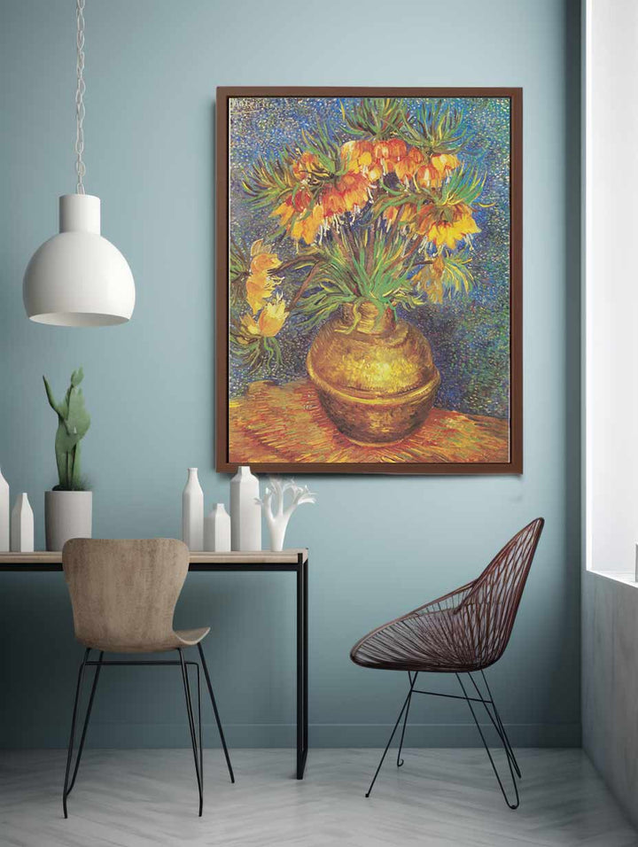 Flowers In Copper Vase By Van Gogh Art Print