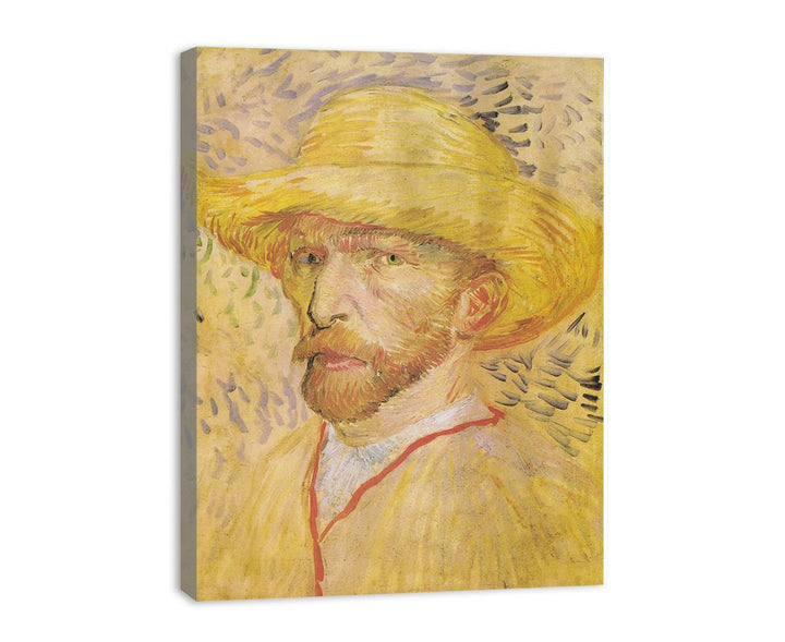 Self Portrait With A Straw Hat By Van Gogh  canvas Print