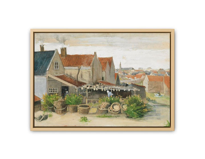 He Fish Drying Barn framed Print