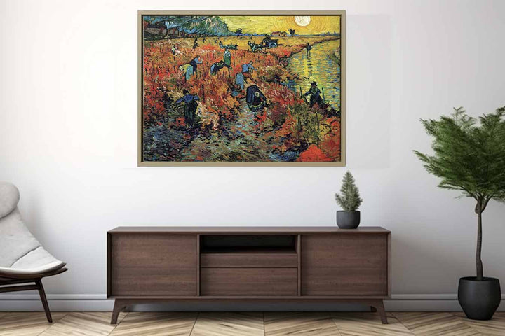 The Red Vineyard / Red Vineyard at Arles (Montmajour) Art Print