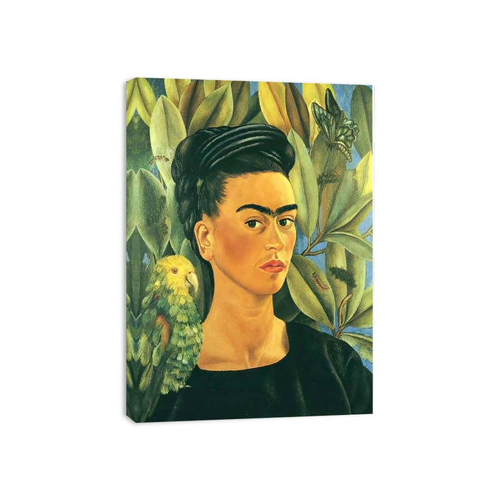 Self-Portrait with Bonito - Frida Kahlo Canvas Print