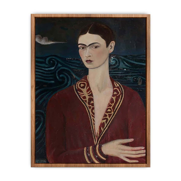 Self-Portrait in Velvet Dress - Frida Kahlo  Poster