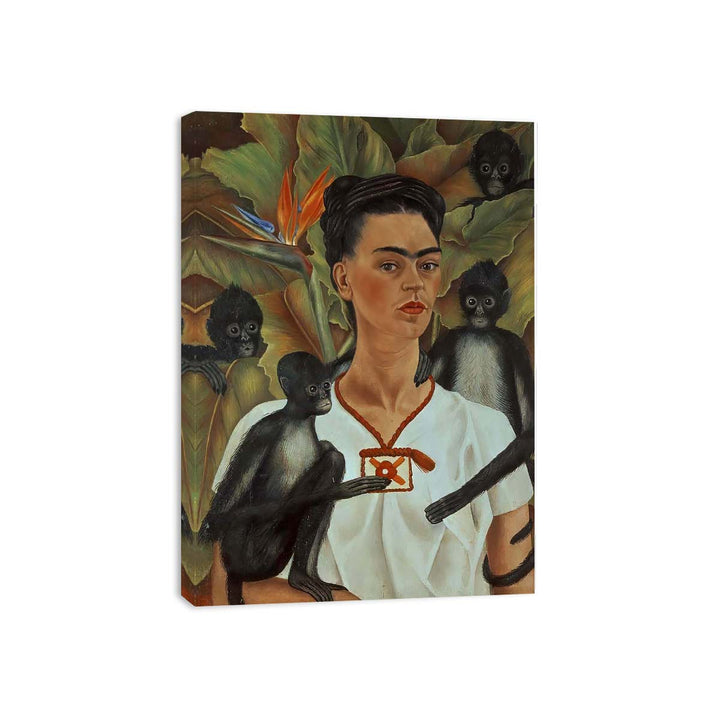 Self-Portrait monkeys - Frida Kahlo Canvas Print