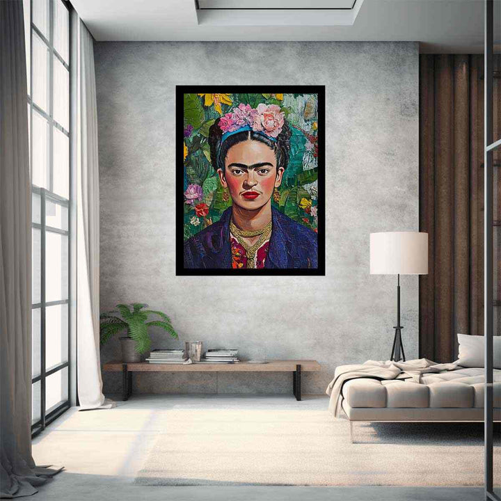 Frida Kahlo Floral Portrait 