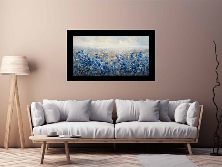 Blue Wild Flowers Art Print