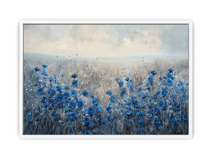 Blue Wild Flowers Painting