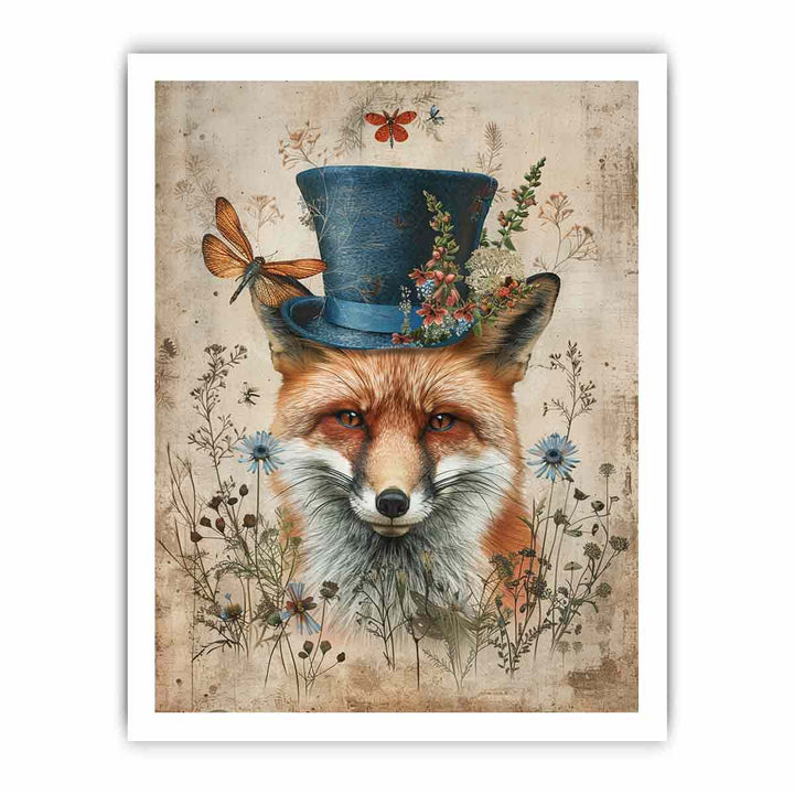 Whimsical Fox framed Print