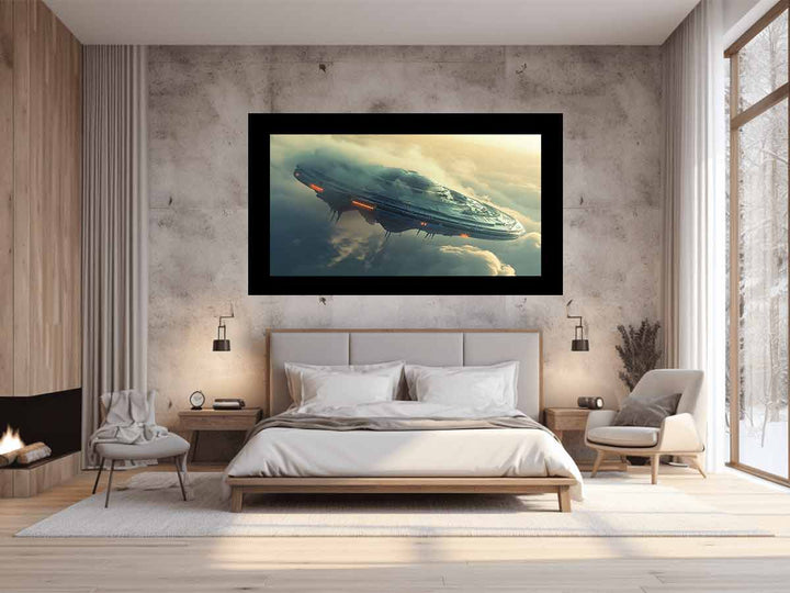 Alien Spacecraft Art Print