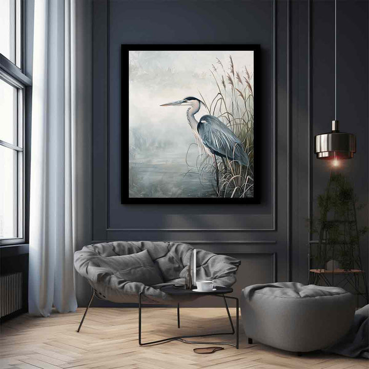 Grey Heron Art Print