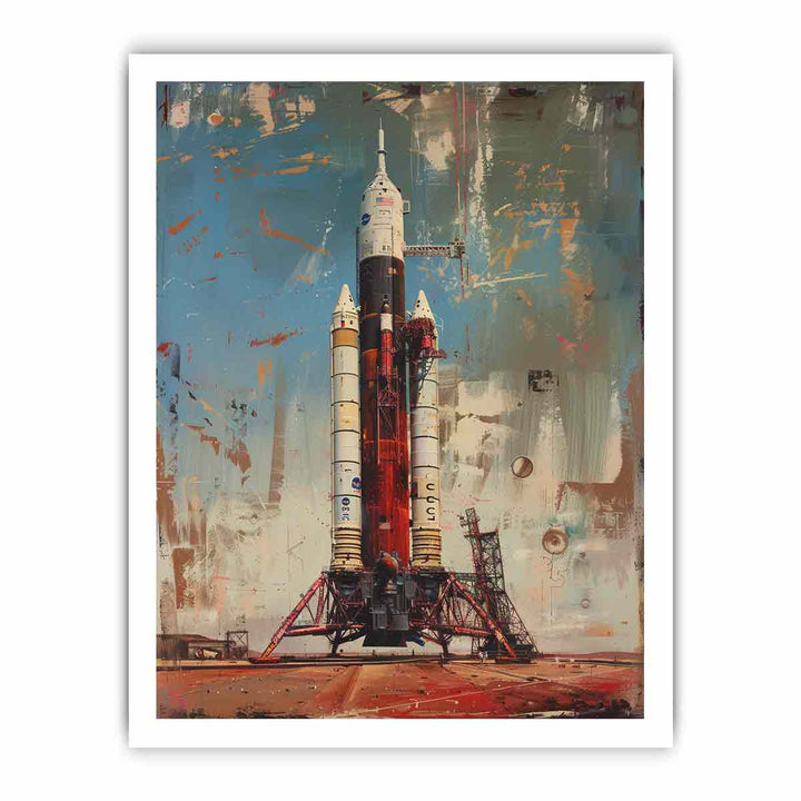 Vinatge Apollo Spaecraft  framed Print