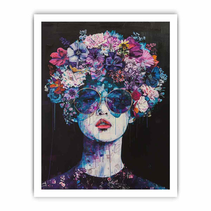 Floral Head framed Print