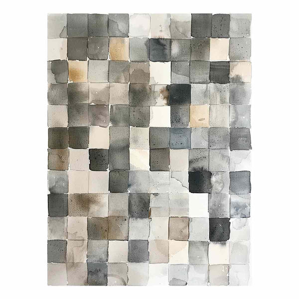 Watercolor Squares  Art Print