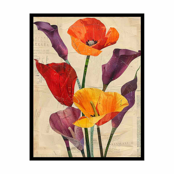 Red And Orange Poppies canvas Print