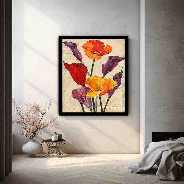 Red And Orange Poppies Art Print