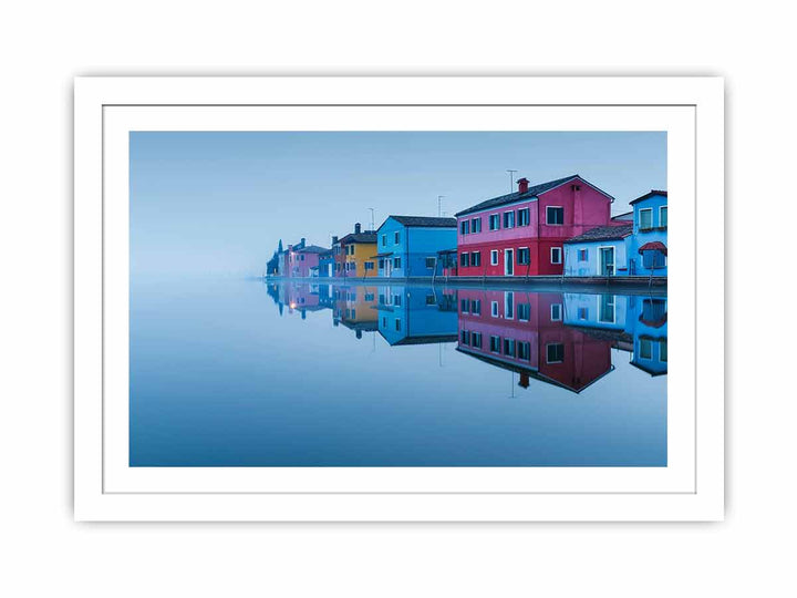 Waterfront Burano Venetian Lagoon Venice framed Print