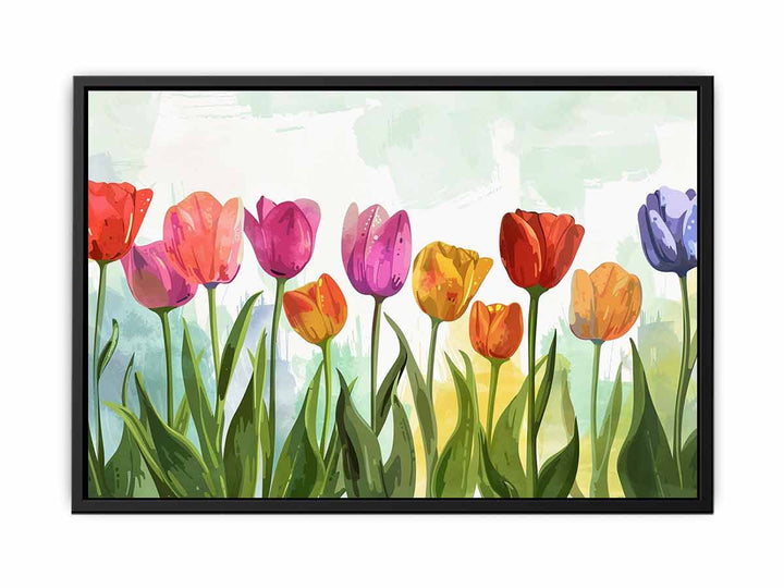 Colorful Tulips canvas Print