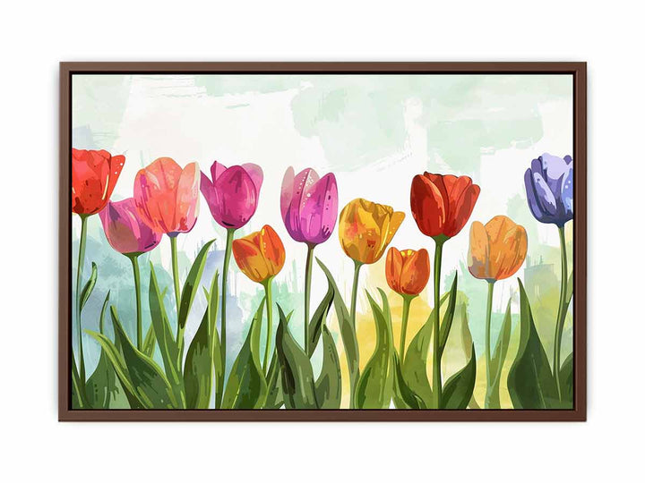 Colorful Tulips Painting