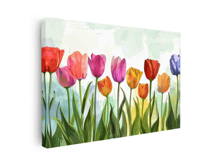 Colorful Tulips canvas Print