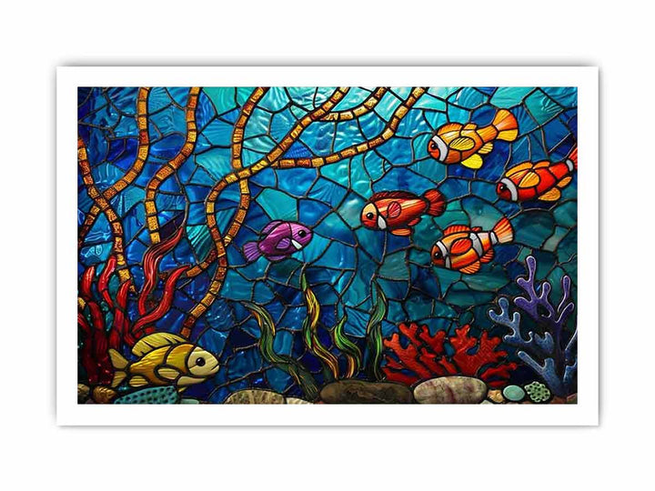 Fish in Ocean framed Print