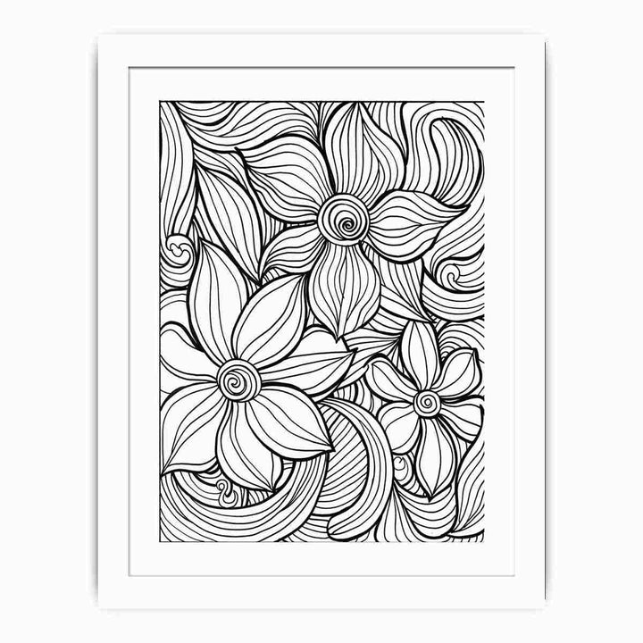 Color Me Flower framed Print