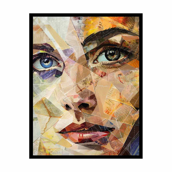 Portrait Patchwork canvas Print