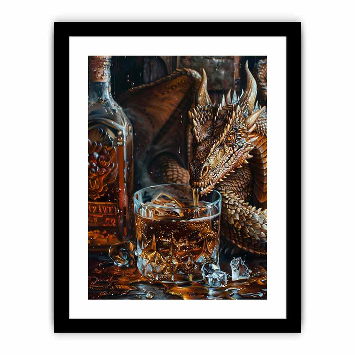 Dragon Whiskey framed Print