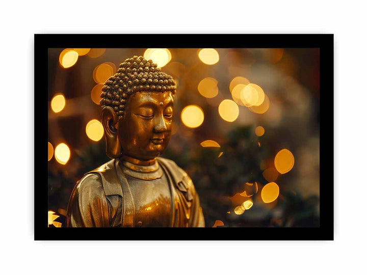 Buddha Gold framed Print