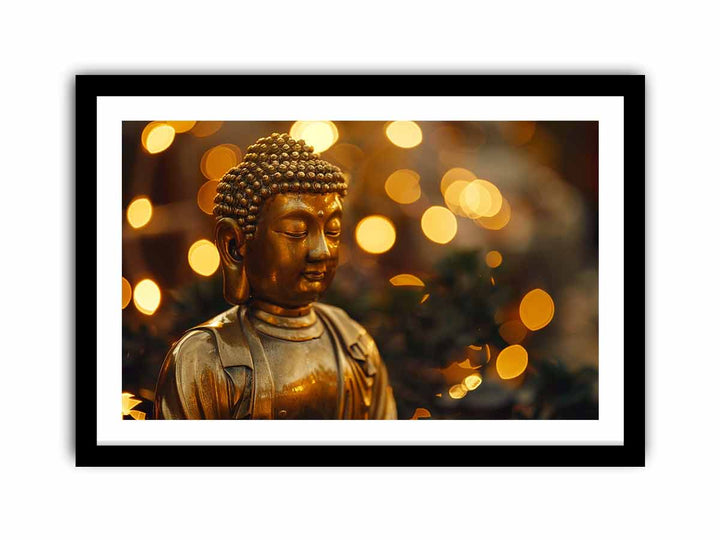 Buddha Gold framed Print