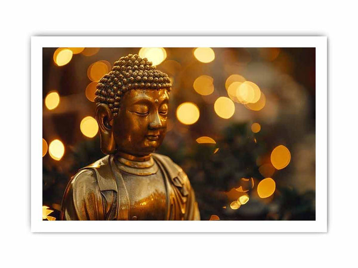 Buddha Gold framed Print