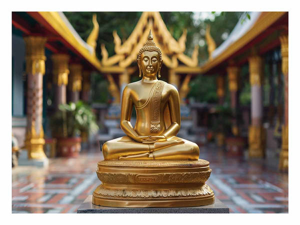 Golden Buddha Art Print