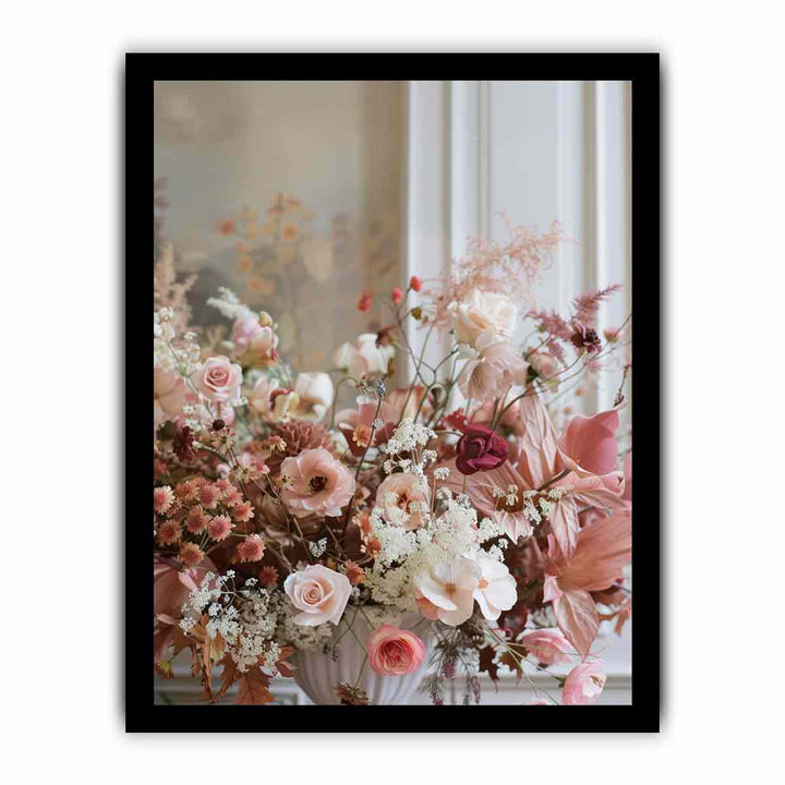 Pink Flowers framed Print