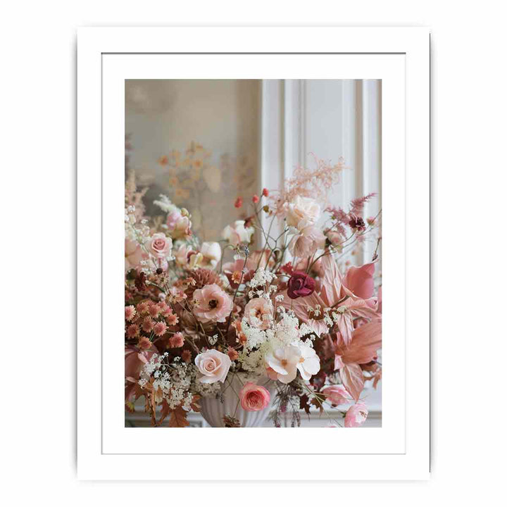 Pink Flowers framed Print