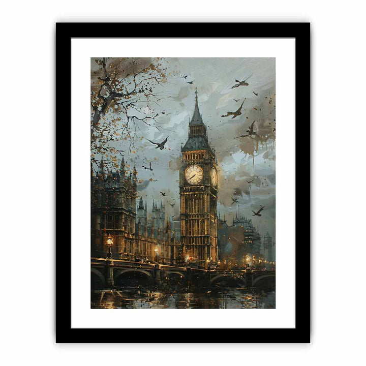 London Clock framed Print