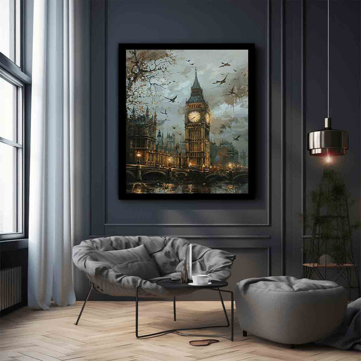 London Clock  Art Print