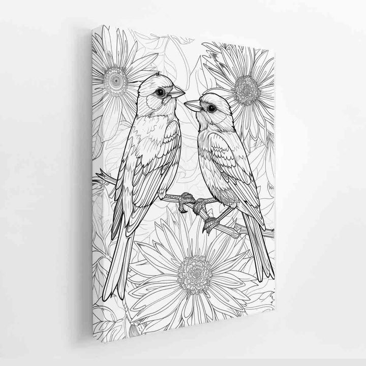 Color Me Birds canvas Print