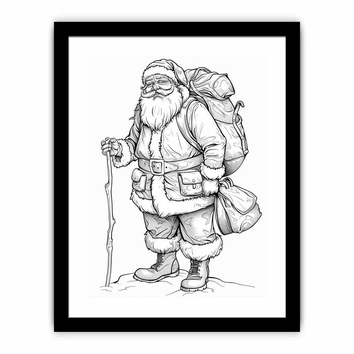 Color Me Santa Calus framed Print