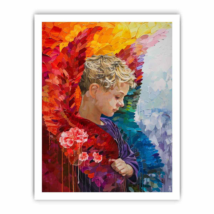 Rainbow Boy framed Print