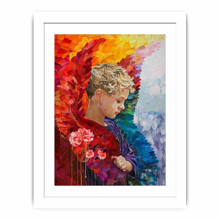 Rainbow Boy framed Print