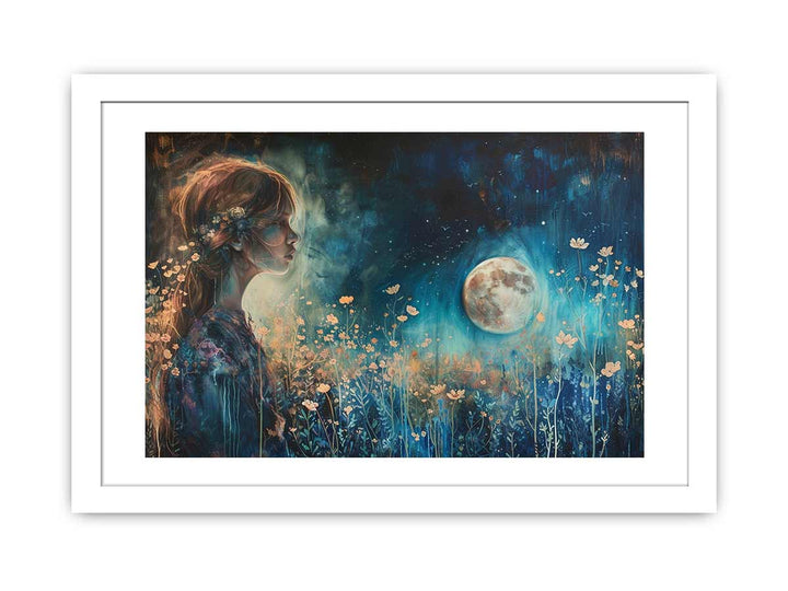 Beautiful Moon Art framed Print