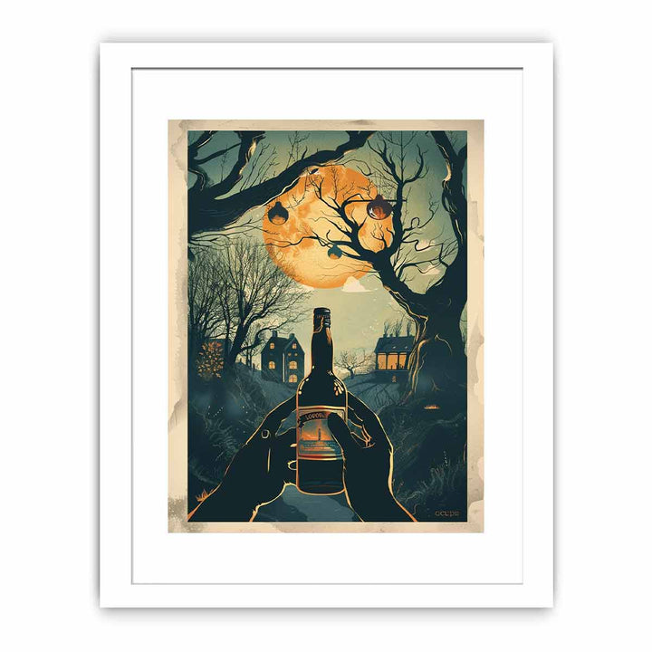 Moonlight Wine Art Print framed Print