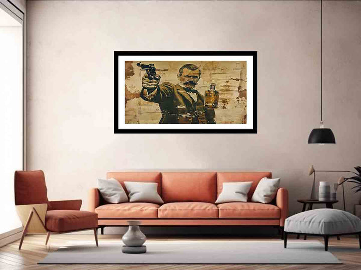 Vintage whiskey Wall Art Print