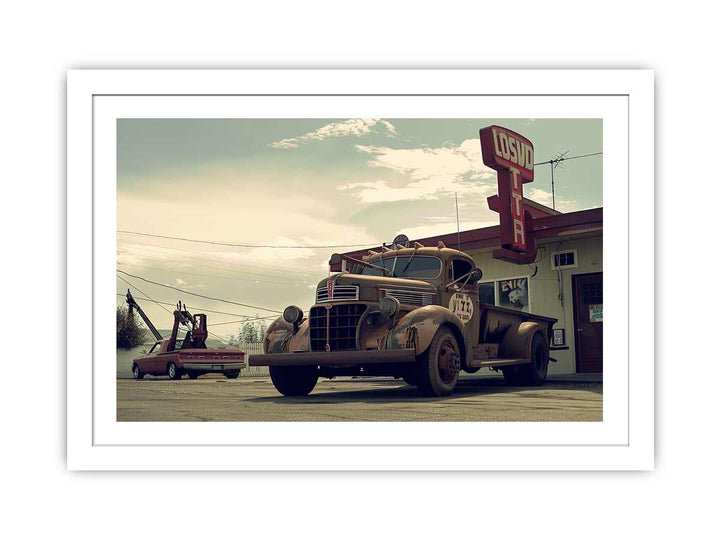 Vinatge Truck framed Print