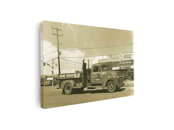 Vinatge Truck  Painting  canvas Print