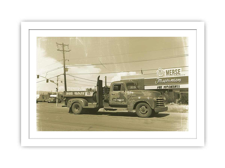 Vinatge Truck  Painting  framed Print